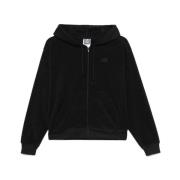 Zwarte Hoodie met Rits New Balance , Black , Dames