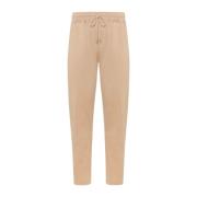 Beige Katoenen Joggers Lichtgewicht Comfortabele Stijl Kiton , Brown ,...