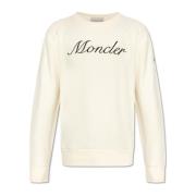 Sweatshirt met logo Moncler , Beige , Heren