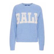 Poederblauwe Pullover Trui Ball , Blue , Dames