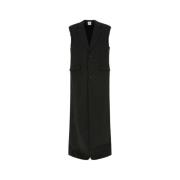 Zwarte stretch wollen jas Vetements , Black , Heren