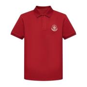 Polo met logo Moncler , Red , Heren