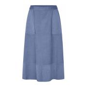 Stijlvolle Blauwe Fluwelen Rok Masai , Blue , Dames