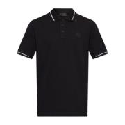 Polo met logo Moncler , Black , Heren