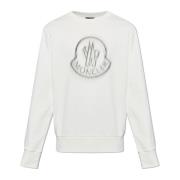 Sweatshirt met logo Moncler , Beige , Heren