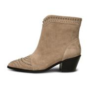 Annika Western Stud Suède Laarzen - Taupe Shoe the Bear , Beige , Dame...