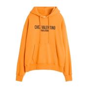 Oranje hoodie met logoprint Valentino , Orange , Heren