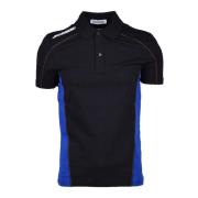 Katoen Elastan Polo Shirt Bikkembergs , Black , Heren