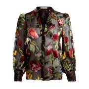 Bloemenprint Bisschopsmouw Top Alice + Olivia , Multicolor , Dames