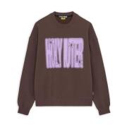 Katoenen Crewneck Sweaters Iuter , Brown , Heren