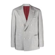 Grijze Jassen voor Stijlvolle Look Brunello Cucinelli , Gray , Heren