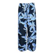 Viscose Broek Attic and Barn , Blue , Dames