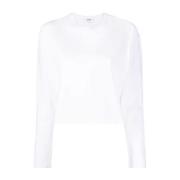 Witte Katoenen T-shirt Agolde , White , Dames