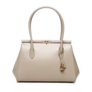 Marlene Tas in Beige Palmellato Leer Dolce & Gabbana , Beige , Dames