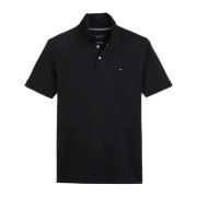 Geborduurd logo stretch katoenen polo Eden Park , Black , Heren