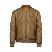 Bruine Denim Jas Nummers Motief MM6 Maison Margiela , Brown , Heren