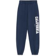 Navy Blauwe Jersey Sportbroek Sporty & Rich , Blue , Dames