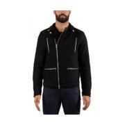 Heren Blouson Jas Daniele Alessandrini , Black , Heren