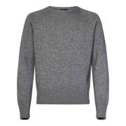 Luxe Grijze Crewneck Sweater Aw24 Doppiaa , Gray , Heren