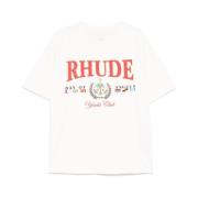 Witte Crew Neck T-shirt Rhude , White , Heren