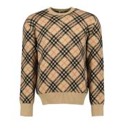 Vintage Check Trui voor Mannen Burberry , Beige , Heren