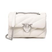 Love Bag Puff in ivoor schapenleer Pinko , White , Dames