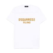 Wit Crew Neck T-shirt Dsquared2 , White , Heren