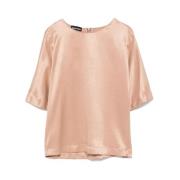 Beige Crew Neck Shirt Giorgio Armani , Beige , Dames