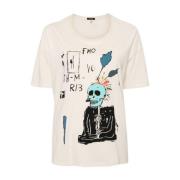 Punk Sketch Relaxed T-shirt R13 , Beige , Dames