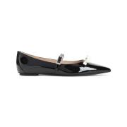 Strik Mary Jane Platte Schoenen Stuart Weitzman , Black , Dames