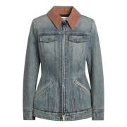 Denim jas voor stijlvolle uitstraling Alexander McQueen , Blue , Dames