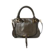 Glanzende leren crossbodytas Chloé , Gray , Dames