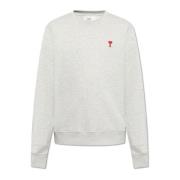 Sweatshirt met logo Ami Paris , Gray , Heren