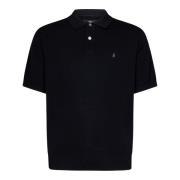 Zwarte Katoenen Gebreide Poloshirt Stüssy , Black , Heren