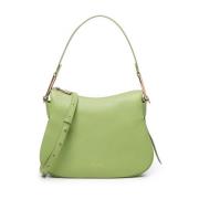 Groene Leren Tas met Ritssluiting Coccinelle , Green , Dames