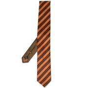 Elegante Zijden Stropdas 353 Stijl Dries Van Noten , Orange , Heren