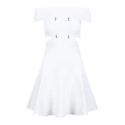 Elegante Damesjurk Viscose Mix Alexander McQueen , White , Dames