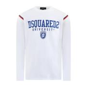 Premium Heren Sweatshirt - Stijlvolle Upgrade Dsquared2 , White , Here...