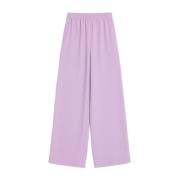 Lila Zijden Flared Broek Valentino , Purple , Dames