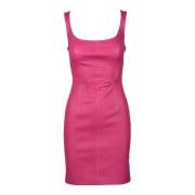 Leren Jurk 100% Leer 1972 Desa , Pink , Dames