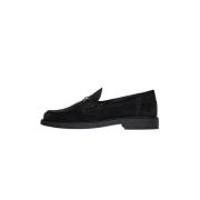 Loafer Suede Black Filling Pieces , Black , Unisex