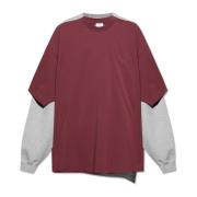 Sweatshirt met dubbel T-shirt in oversized stijl Vetements , Multicolo...