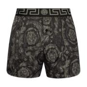 Ondergoed shorts met barokpatroon Versace , Black , Heren