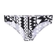 Geometrisch Print Bikini Broekje Eres , Black , Dames