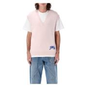 V-hals Gebreid JW Anderson , Pink , Heren