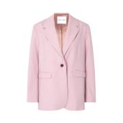 Oversized Haven Blazer met viscose Samsøe Samsøe , Pink , Heren