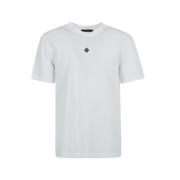 Wit T-shirt met Appliqué Logo Dsquared2 , White , Heren