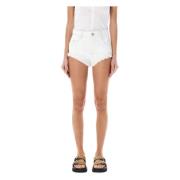 Witte Denim Mini Shorts Isabel Marant Étoile , White , Dames