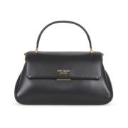 Zwarte Leren Kleine Top Handvat Tas Kate Spade , Black , Dames