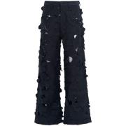 Zwarte Katoenen Wijde Pijp Broek Marni , Black , Heren